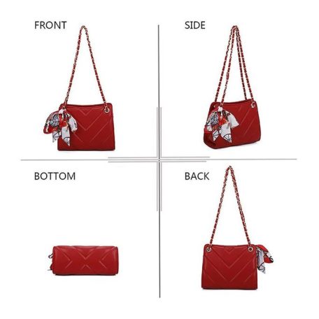 Női  táska - C-0133-Piros 