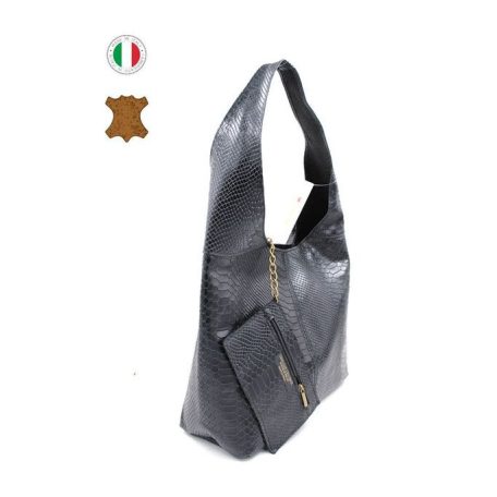 Női  táska - CUIR-01257 Black 