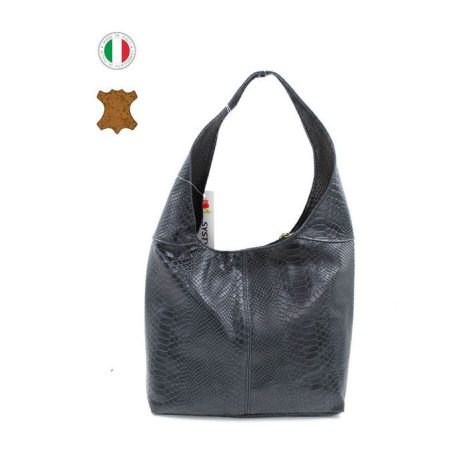 Női  táska - CUIR-01257 Black 