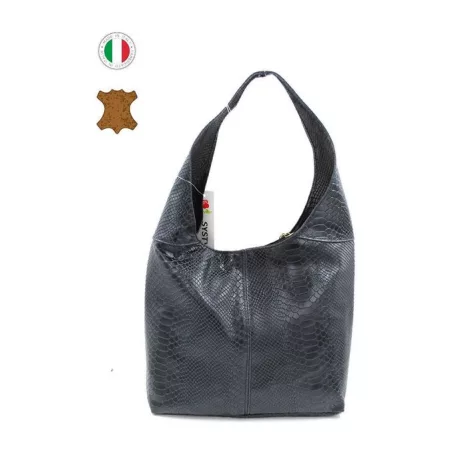 Női  táska - CUIR-01257 Black 