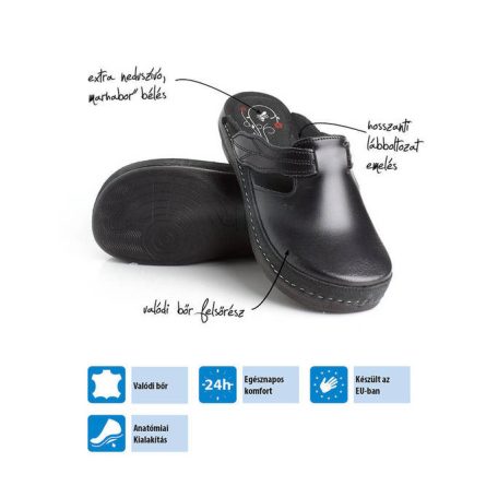 Batz női papucs-Flower fekete