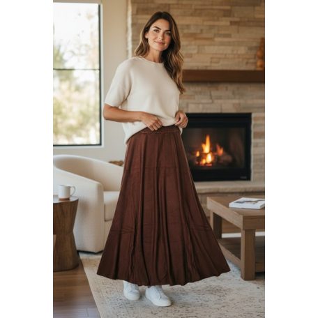 Key Fashion női szoknya-M25660SZ-barna