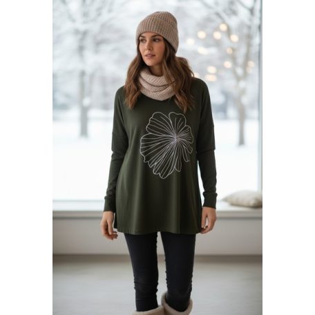 Key Fashion női pulóver-M25781P-zold