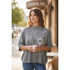 Key Fashion női pulóver-M25882P-szurke