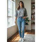 Key Fashion női pulóver-M25882P-szurke