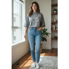 Key Fashion női pulóver-M25882P-szurke