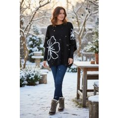 Key Fashion női pulóver-M25972P-fekete