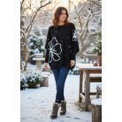 Key Fashion női pulóver-M25972P-fekete