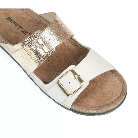 Batz női papucs-Mallorca Beige-Gld