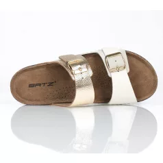 Batz női papucs-Mallorca Beige-Gld