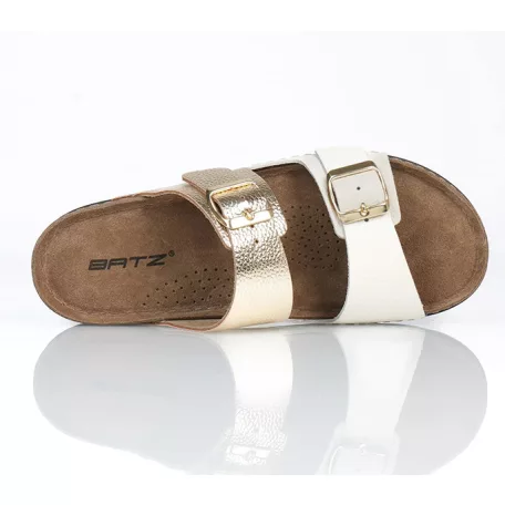 Batz női papucs-Mallorca Beige-Gld