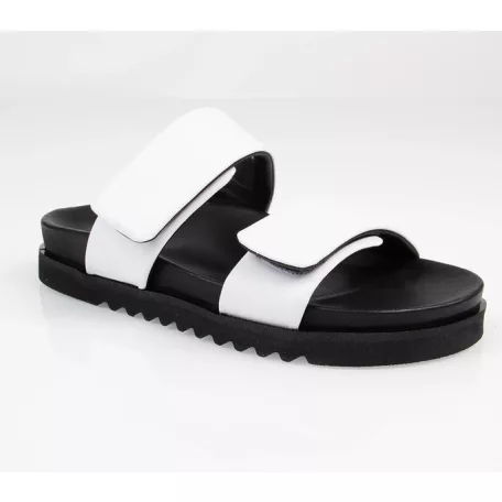 Batz Női Papucs-Mia Fehér Fekete