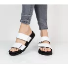 Batz Női Papucs-Mia Fehér Fekete