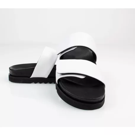 Batz Női Papucs-Mia Fehér Fekete