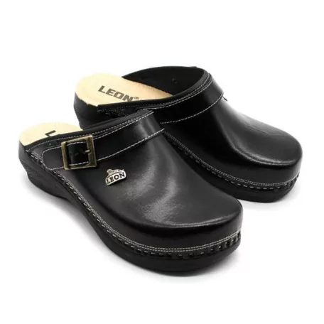 Leon Comfort női papucs-PU101 Fekete-zart