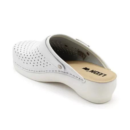 Leon Comfort női papucs-PU 101 Fehér