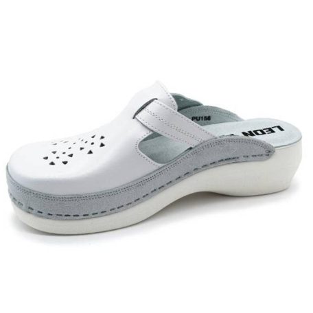 Leon Comfort női papucs-Pu 156 fehér