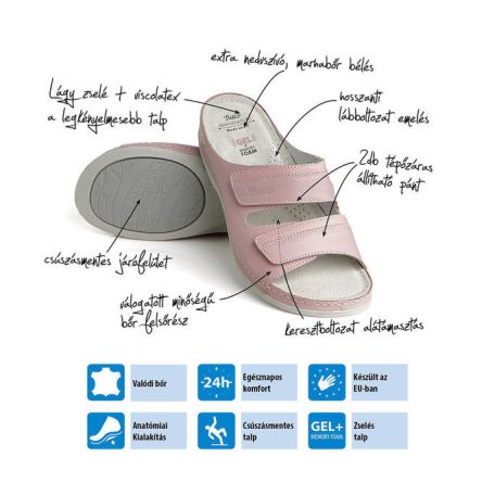 Batz női papucs-Rea pink
