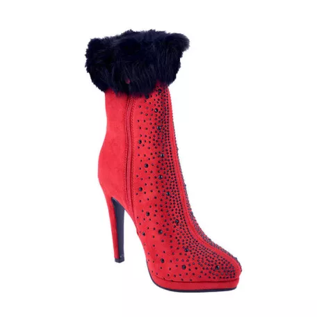 Graf n Berg női bokacsizma-WL133-Q256 Red